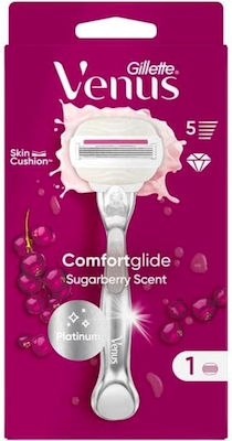Gillette Venus ComfortGlide Sugarberry Γυναικεία Ξυριστική Μηχανή με 1 Ανταλλακτική Κεφαλή